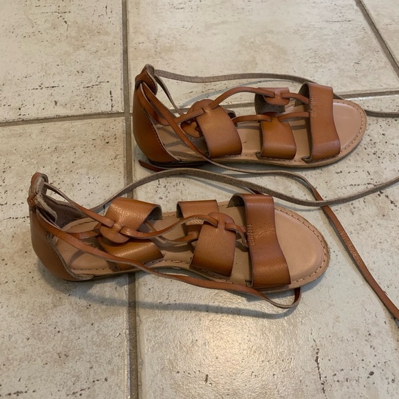 Old Navy Brown Lace-Up Gladiator Sandals Size 7 - Picture 3 of 10